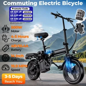 LELEKUAI Electric Bike - 500W, 20 MPH.